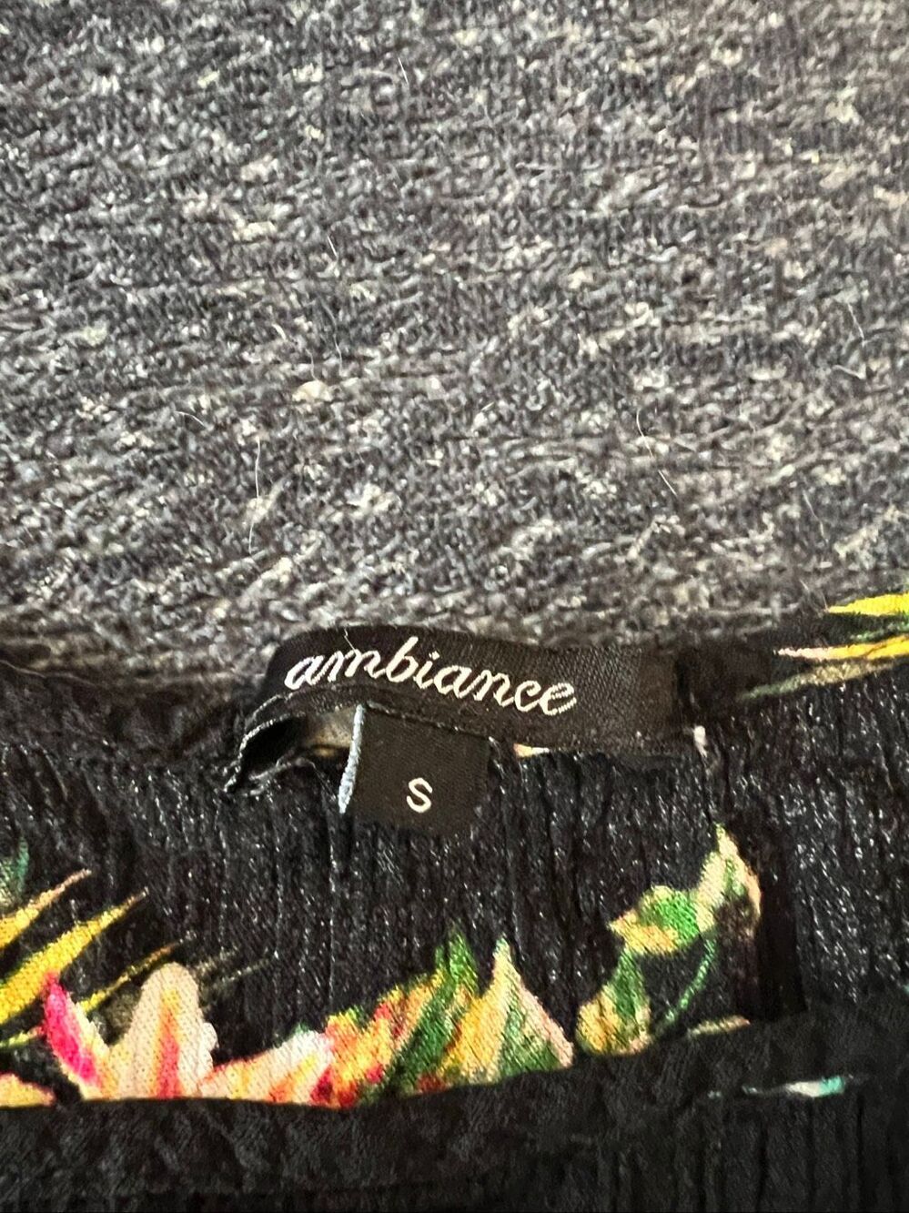 Ambiance Black Floral Print Romper - Size Small - Picture 3 of 10